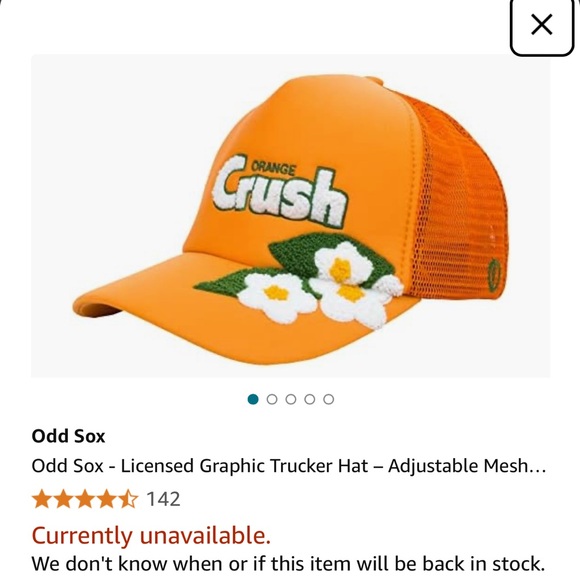 NWOT “Organge Crush” Trucker Hat OS - Picture 3 of 11